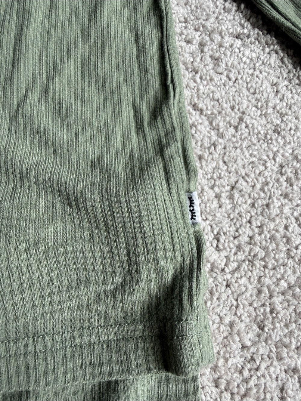 Little Sleepies Olive Green Ribbed Long Sleeve Pajama Set - Picture 2 of 4